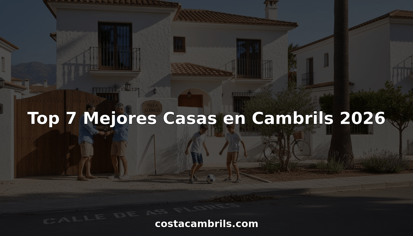 Una familia disfrutando de su casa moderna en una calle de Cambrils.