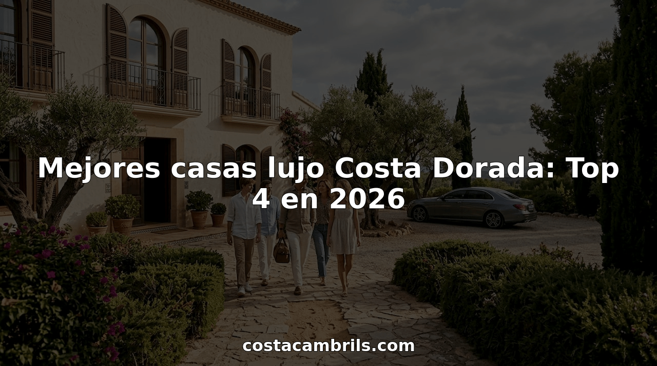 Una familia disfruta su llegada a una exclusiva villa en la Costa Dorada