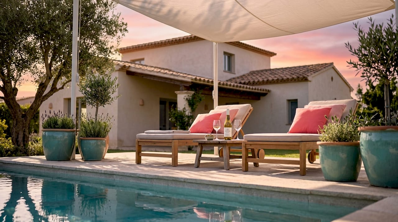 Exclusiva villa con piscina privada y un jardín de inspiración mediterránea