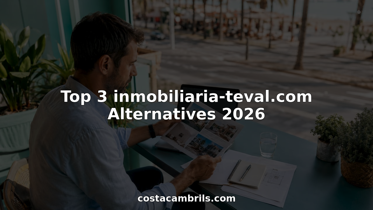 Real estate agent reviewing property listings in Costa Dorada office