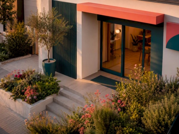 Fachada de la inmobiliaria Costa Dorada