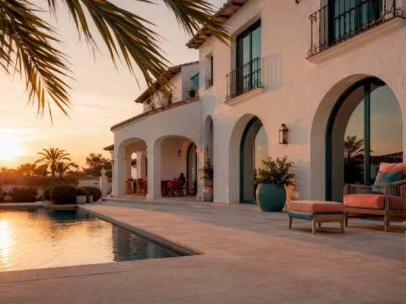 Fachada de villa de lujo en Cambrils