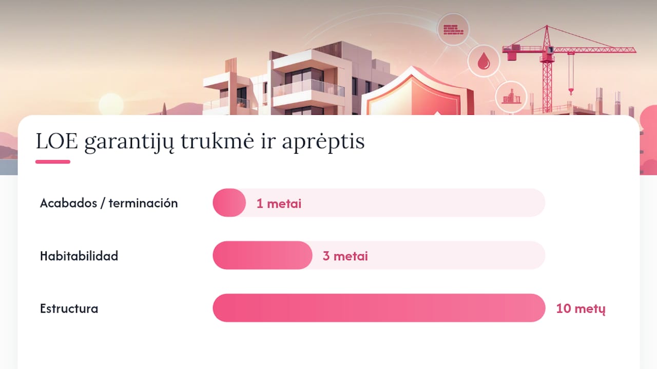 LOE garantijų tipų ir apimties schematinis vaizdas