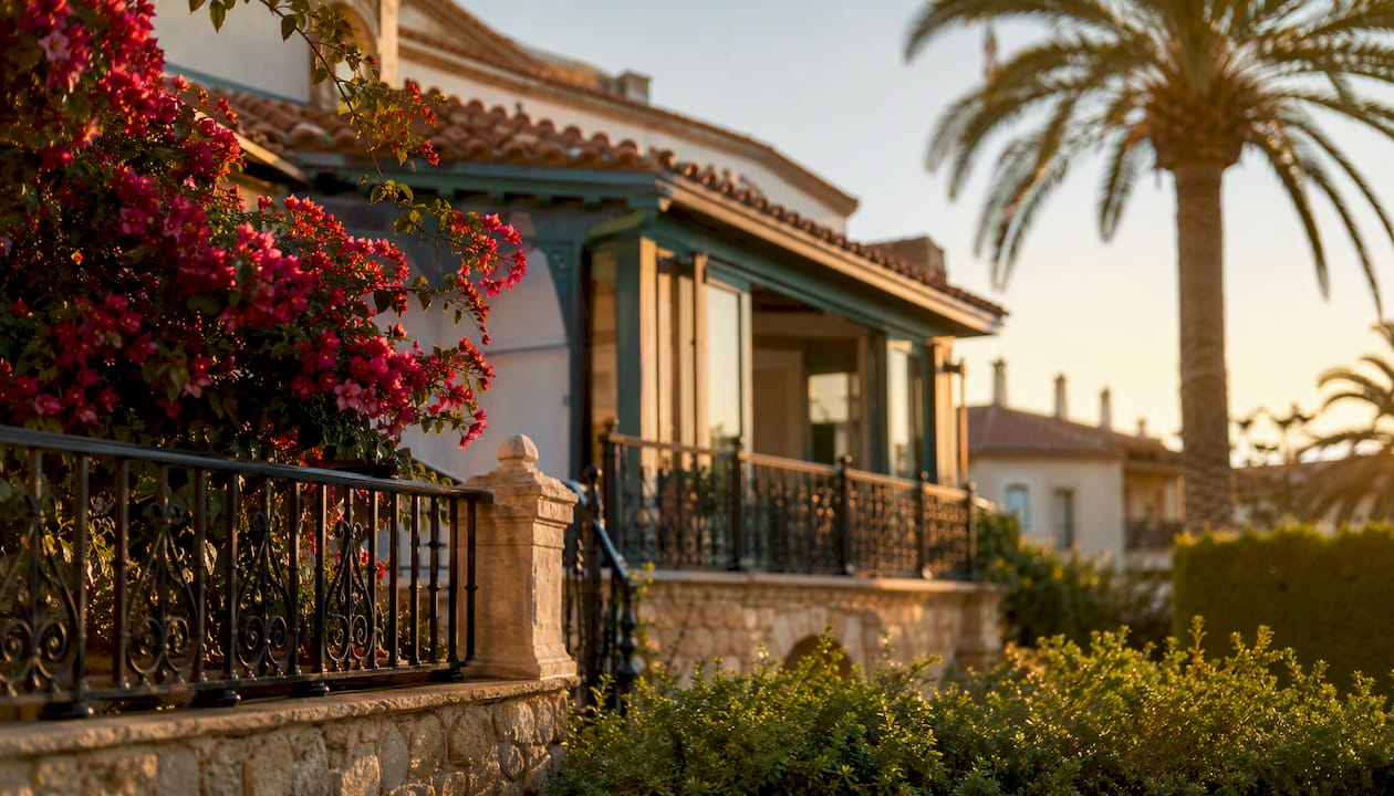 Luxury Costa Dorada chalet exterior details