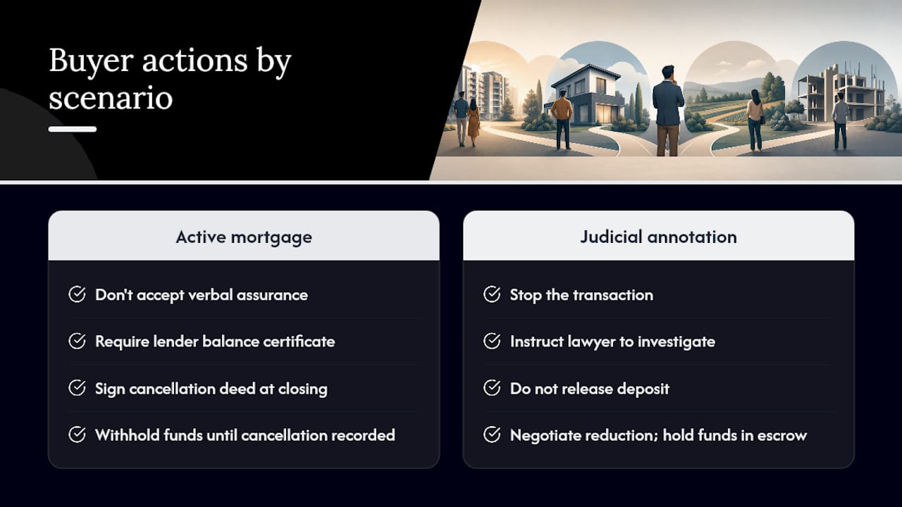 Two scenarios and what to do — overview diagram