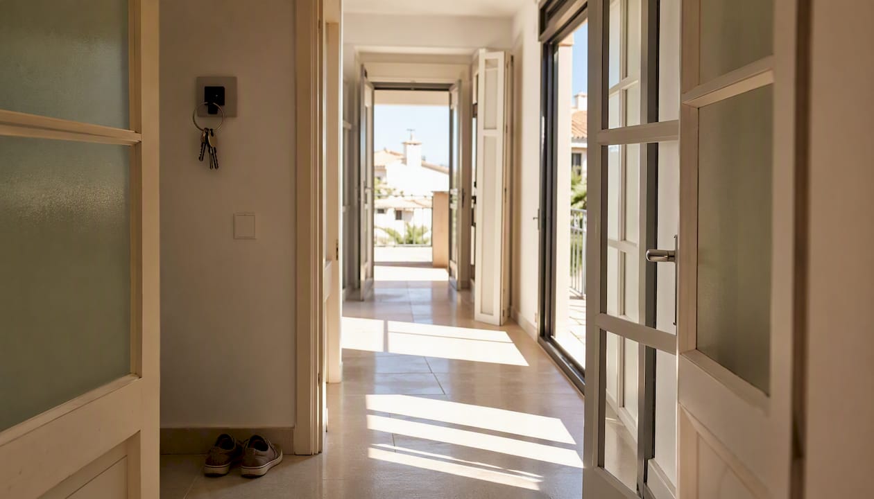 Deja abiertas las puertas de la casa antes de la visita del tasador