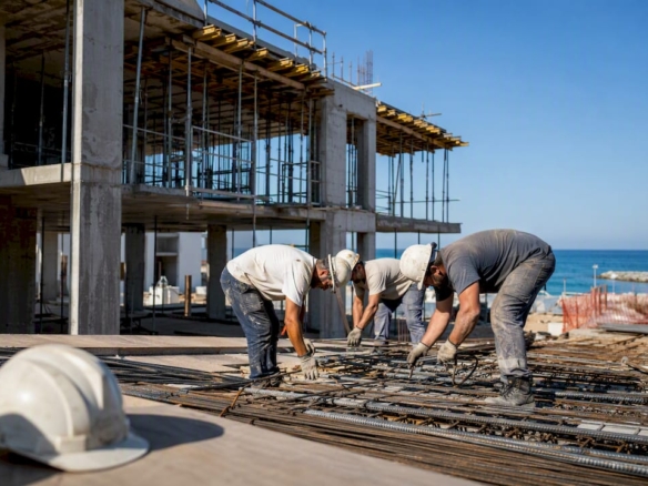 Obras en marcha para la construcción de un nuevo edificio de viviendas