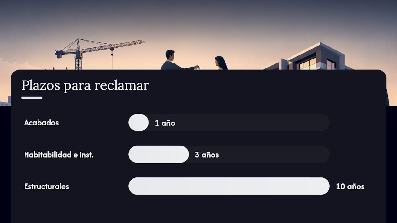 Tiempos legales para reclamar por defectos en viviendas de obra nueva según su naturaleza