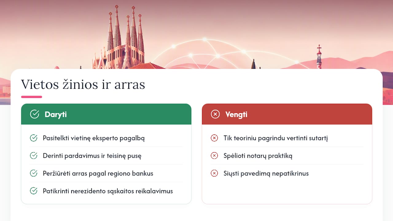 Kodėl vietos žinios keičia arras sutarties eigą — overview diagram