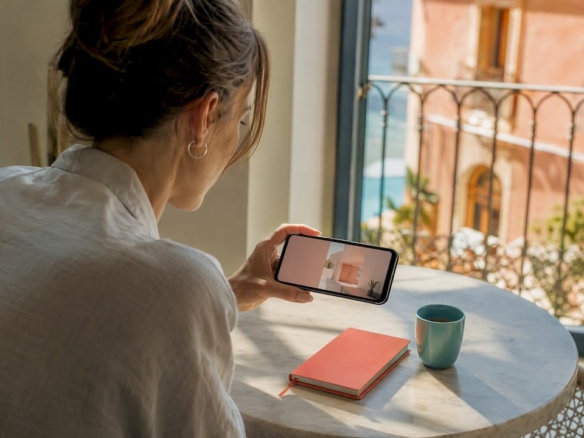 Buyer reviewing a Spanish property remotely
