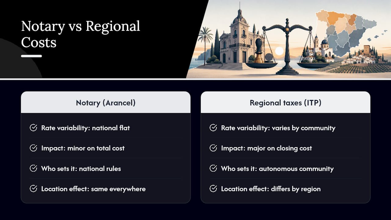 Do Notary Costs Change by Region in Spain? — overview diagram