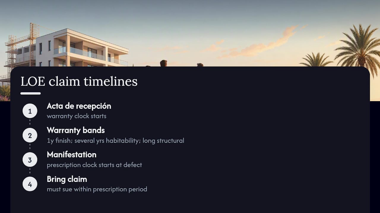 How Long Do You Have to Claim Construction Defects in Spain? — overview diagram