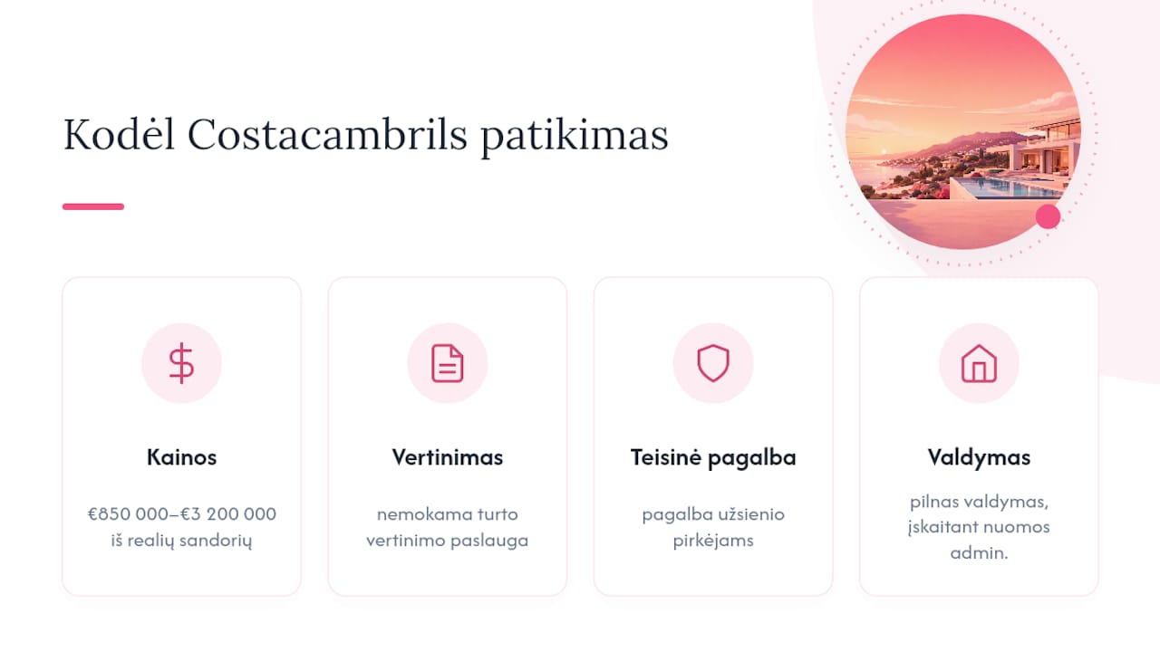 Kodėl Costacambrils duomenys yra patikimas orientyras — overview diagram