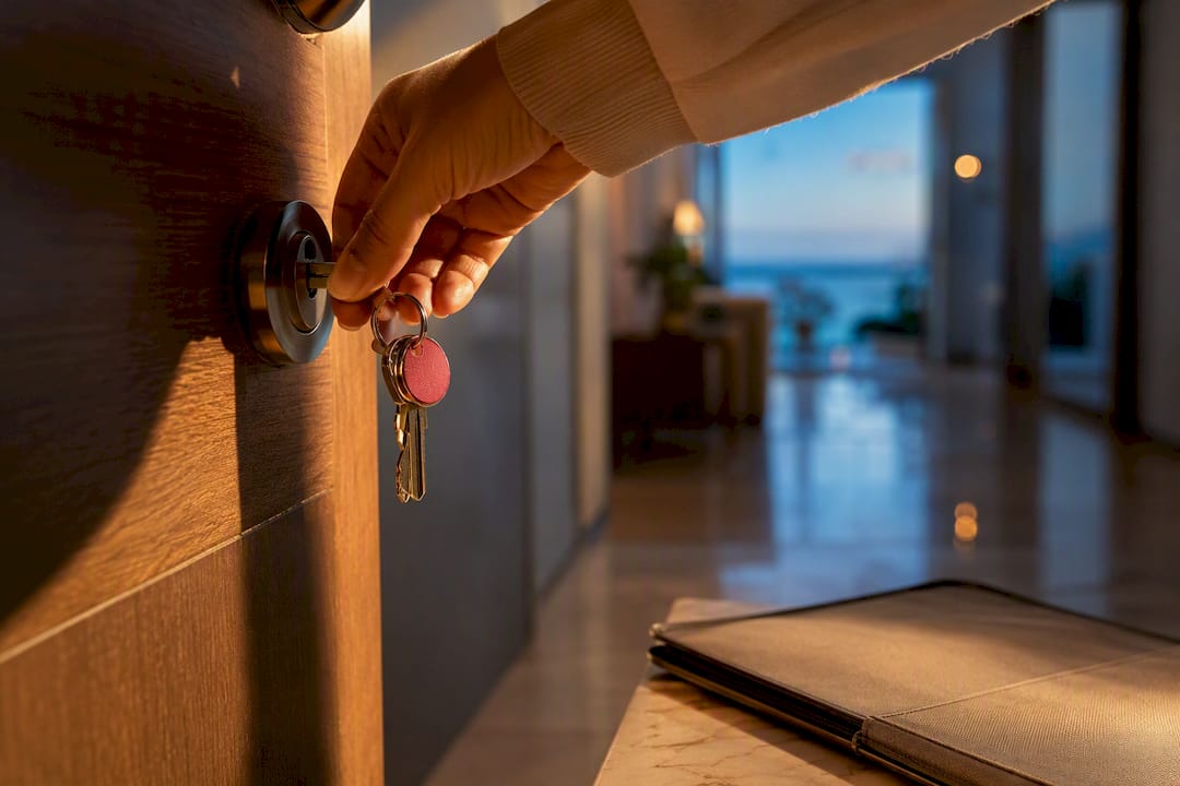 Sezoninės nuomos apartamentų raktai palikti prie durų