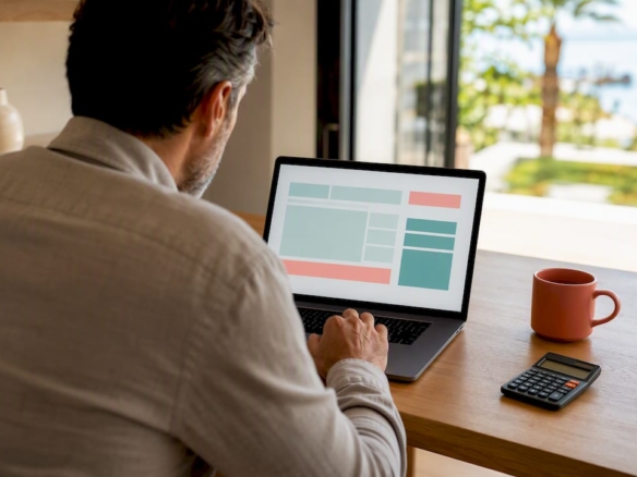 Taxpayer using a property tax simulator