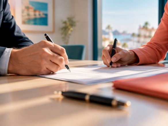 Firma de la escritura pública en la notaría