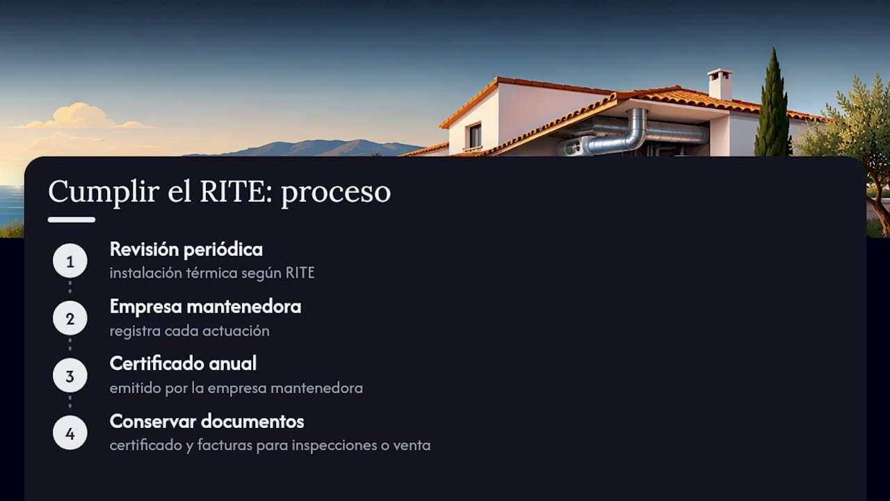 Proceso anual para cumplir con el RITE