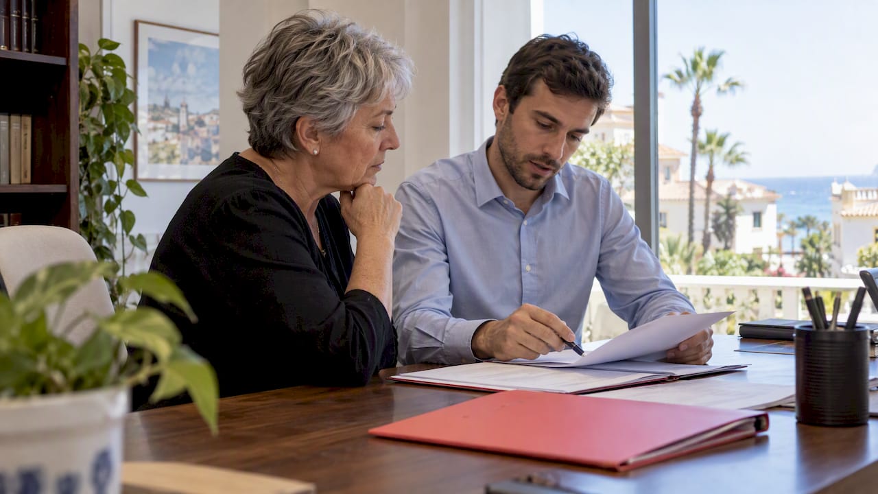 Donante y receptor revisando una donación