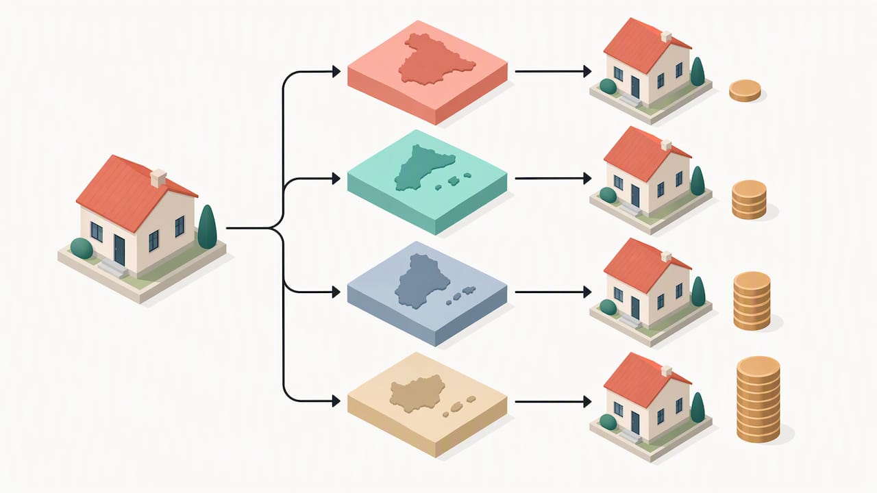 Valor de la vivienda y diferencias fiscales entre comunidades autónomas