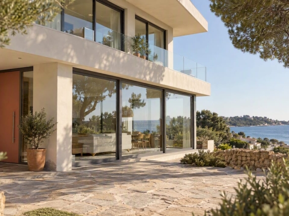 Casa frente al mar con fachada orientada al sol
