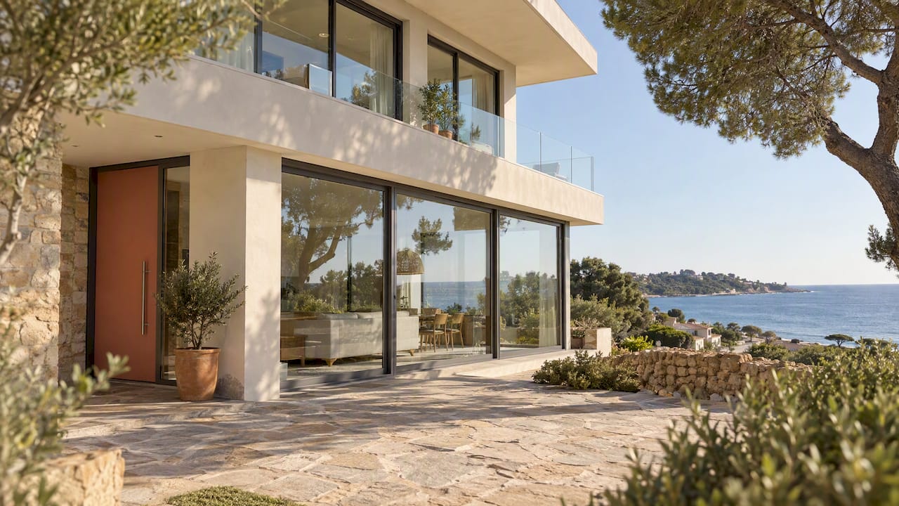 Casa frente al mar con fachada orientada al sol