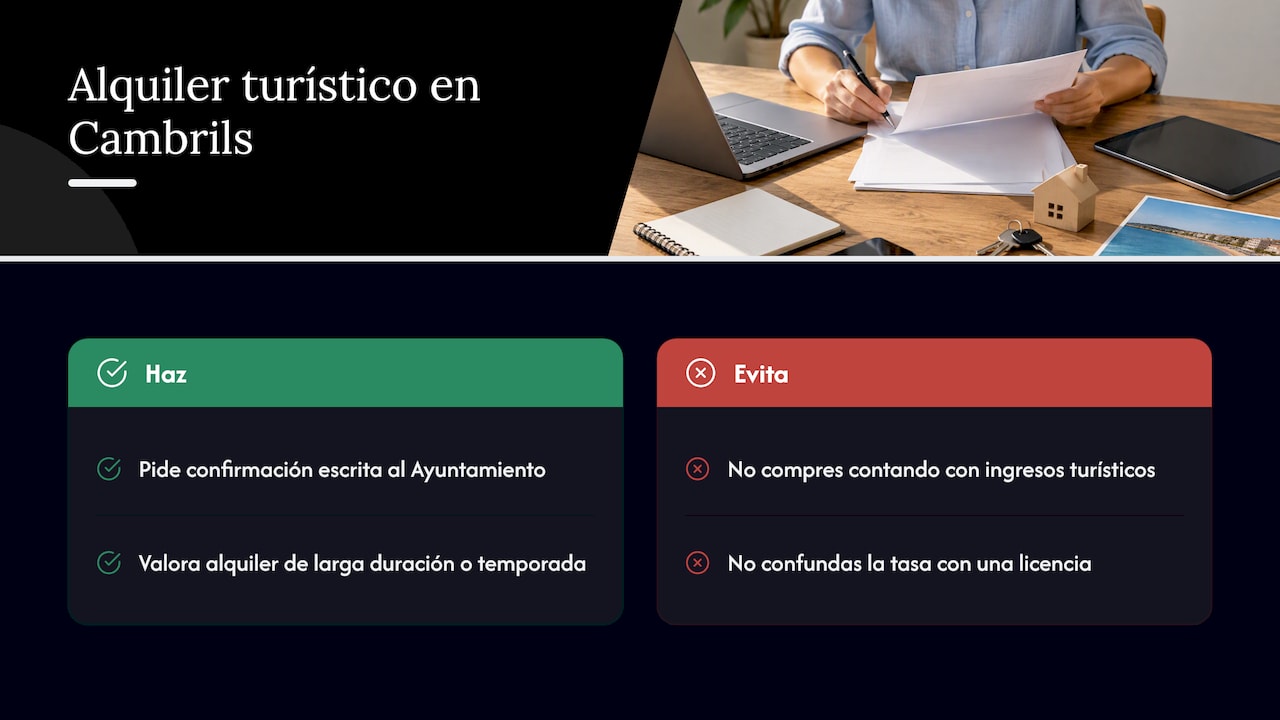 Riesgo de rentabilidad: el alquiler turístico en Cambrils — overview diagram
