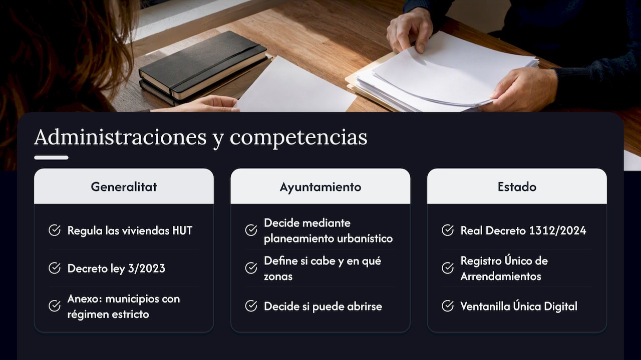 Tres niveles de normativa turística en Cataluña